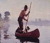 Frank Weston Benson Canvas Paintings - Indian Guide